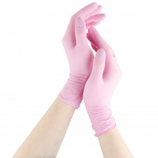 Перчатки нитриловые, розовые Pronitrile размер XS