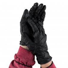 Перчатки нитриловые, черные Safe Care размер L 