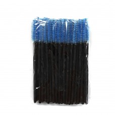 Одноразовые щеточки для ресниц и бровей 50 шт синие