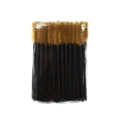 Одноразовые щеточки для ресниц и бровей 50 шт коричневые