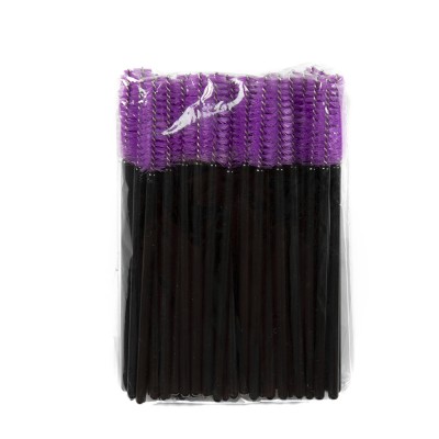 Одноразовые щеточки для ресниц и бровей 50 шт фиолетовые